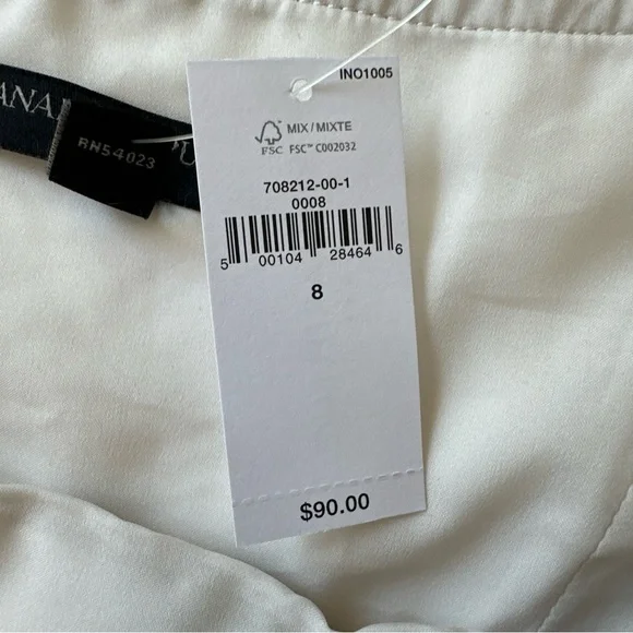 NEW Banana Republic Vegan Leather Bustier Size 8 Cream - Picture 8 of 9